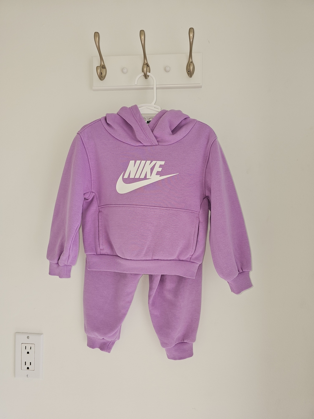 Nike Kids Purple Hoodie & Jogger Set 24M
